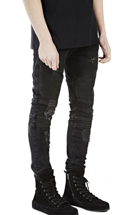 Pants / ダメージデニムバイカージーンズ ST/No.23013
