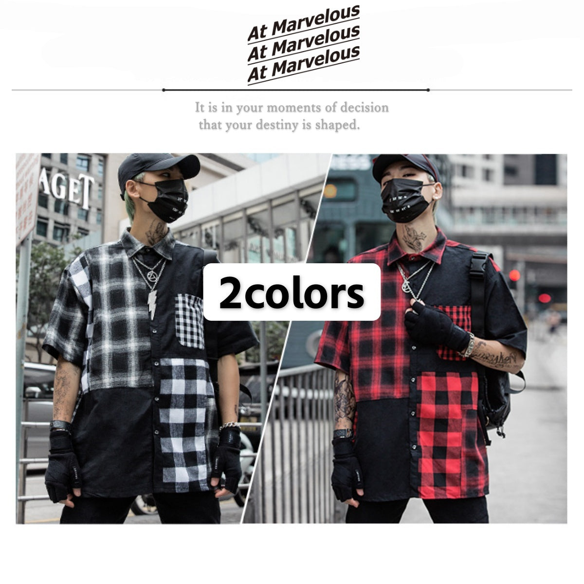 Shirts/ クレイジーパターンチェックシャツ ST/No.23071