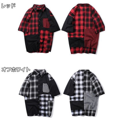 Shirts/ クレイジーパターンチェックシャツ ST/No.23071