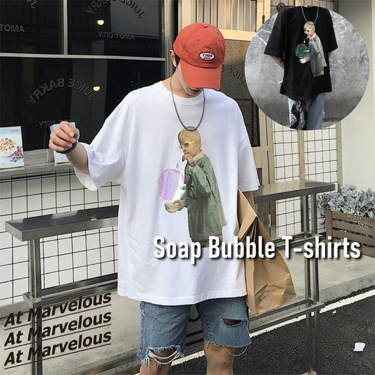 T-shirts/ 風船反射シールプリントTシャツ ST/No.23103