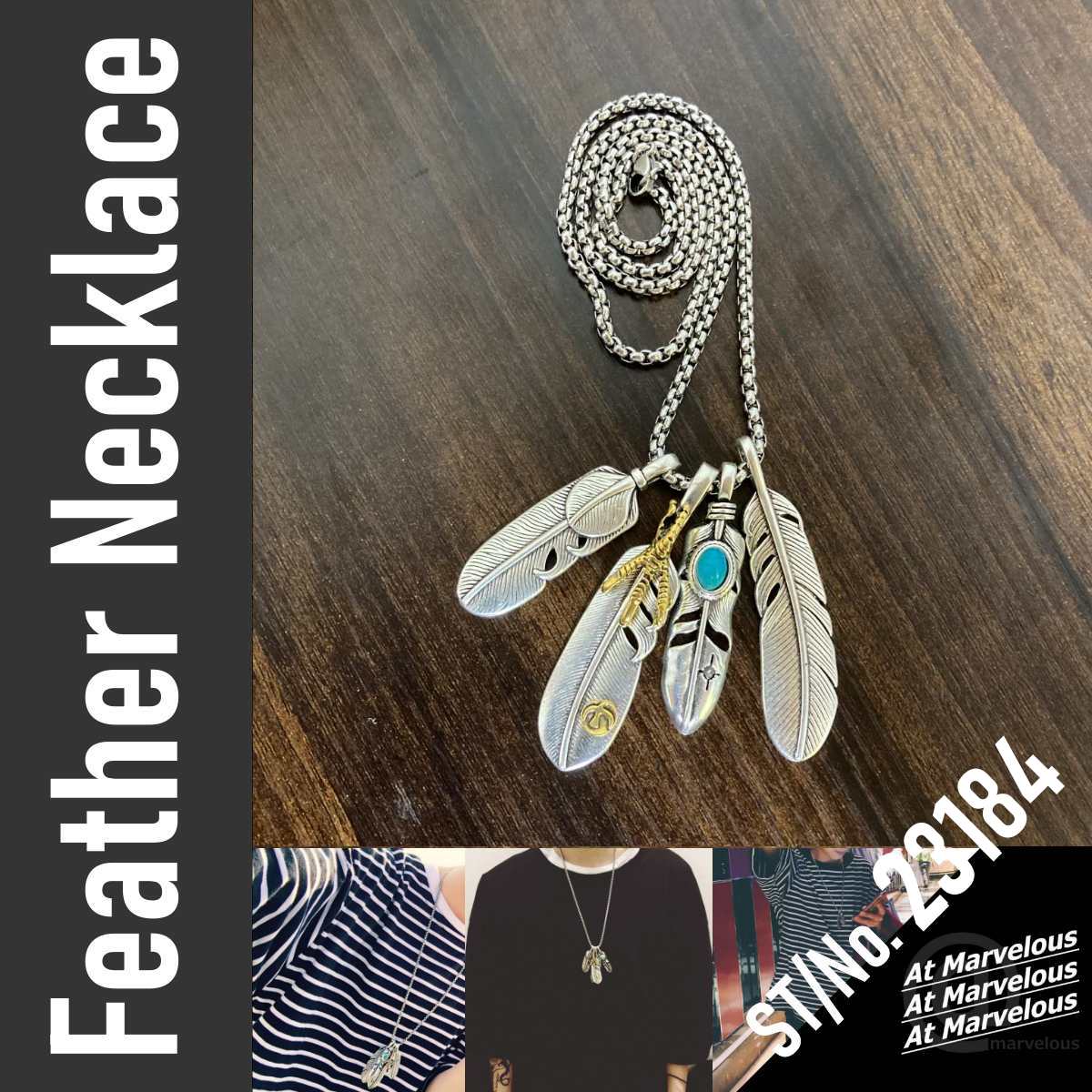 Accessory/フェザーネックレス ST/No.23184